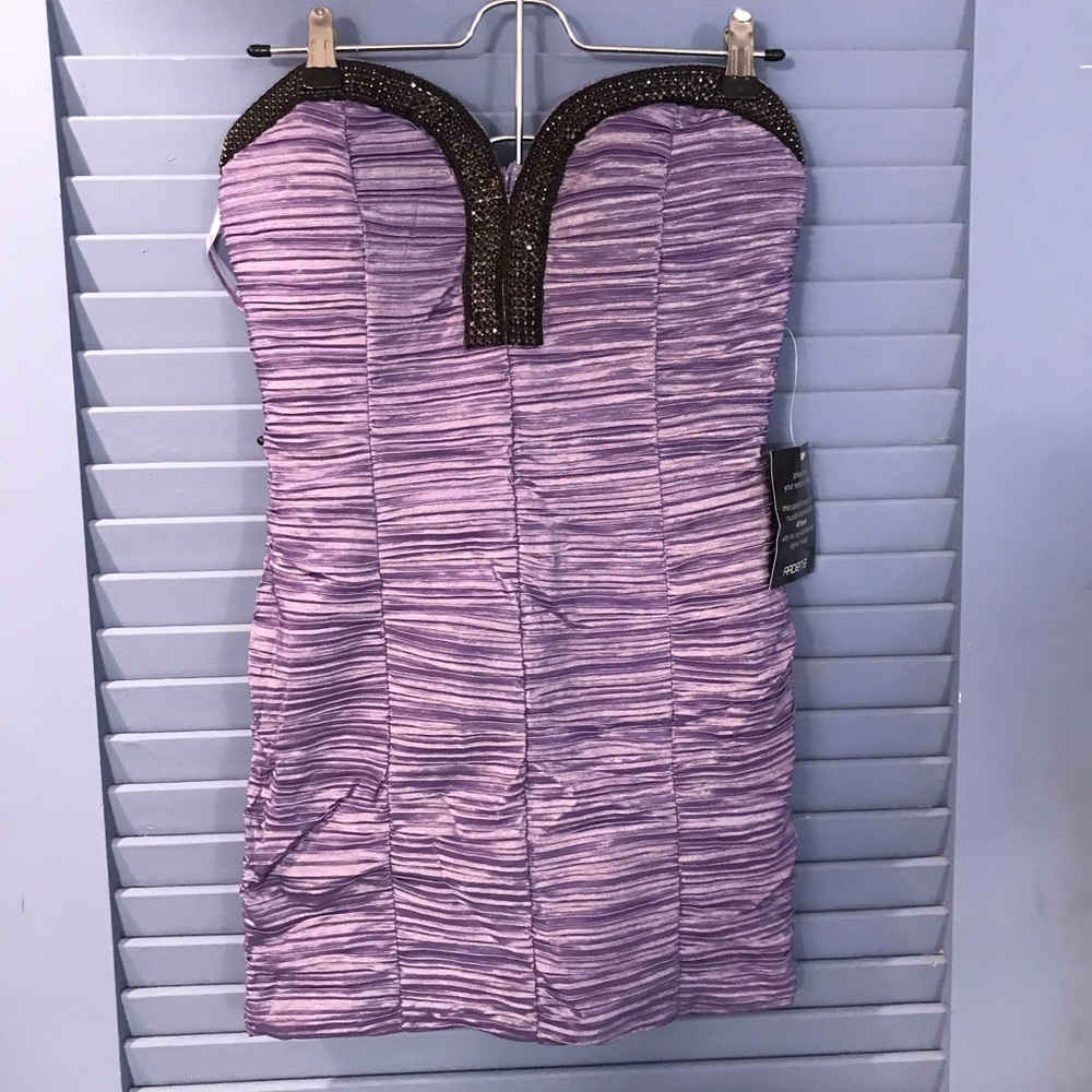 Brand new W tags Arden B purple satin dress Large